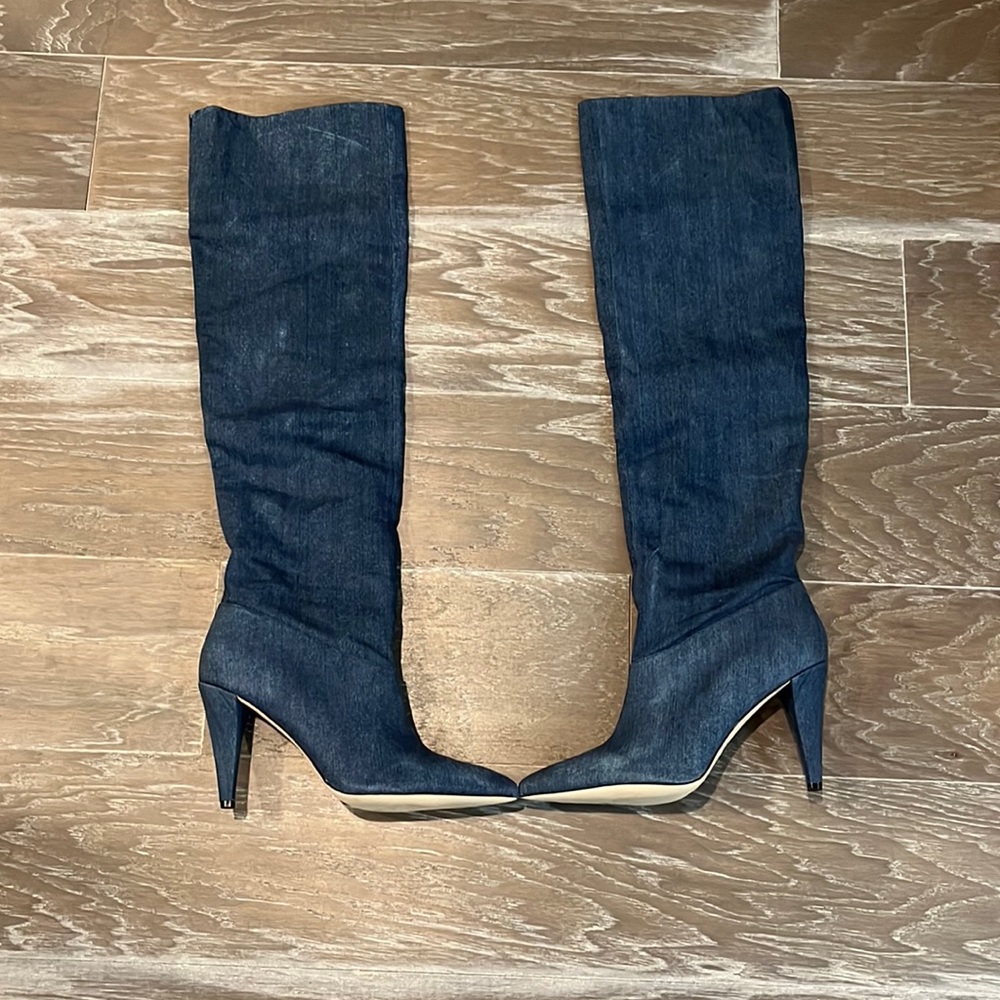 Guess over the knee denim boots